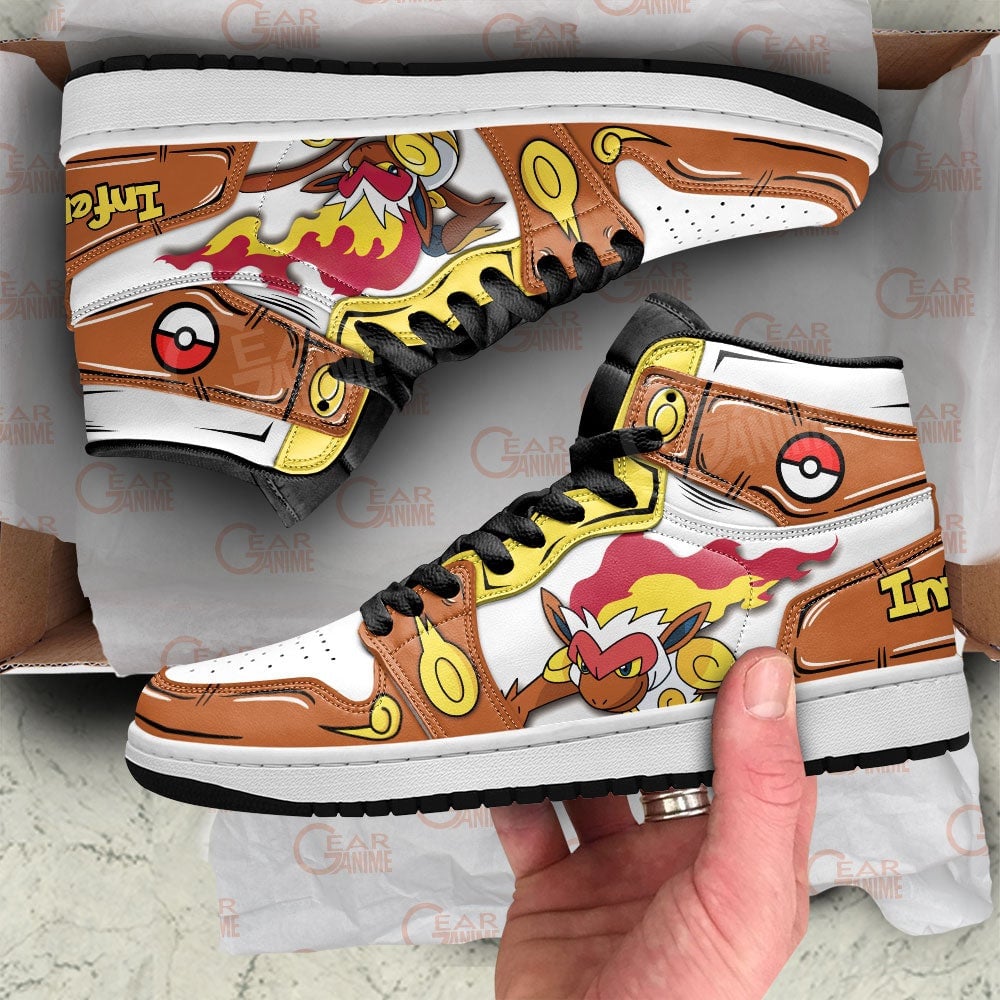 Infernape JD1s Sneakers Pokemon Anime Shoes, Air Jordan Hightop