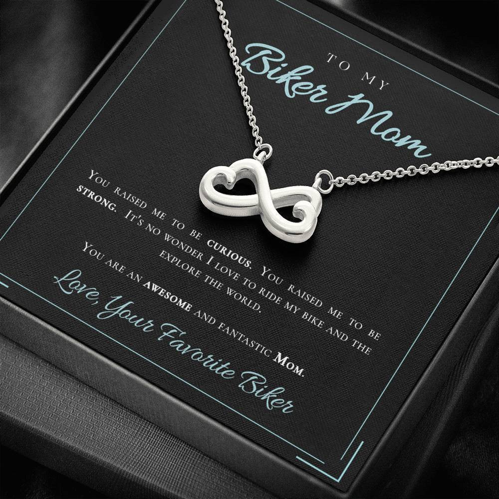 Infinity Heart Necklace Best Gift For Mom You Raised Me To Be Curious
