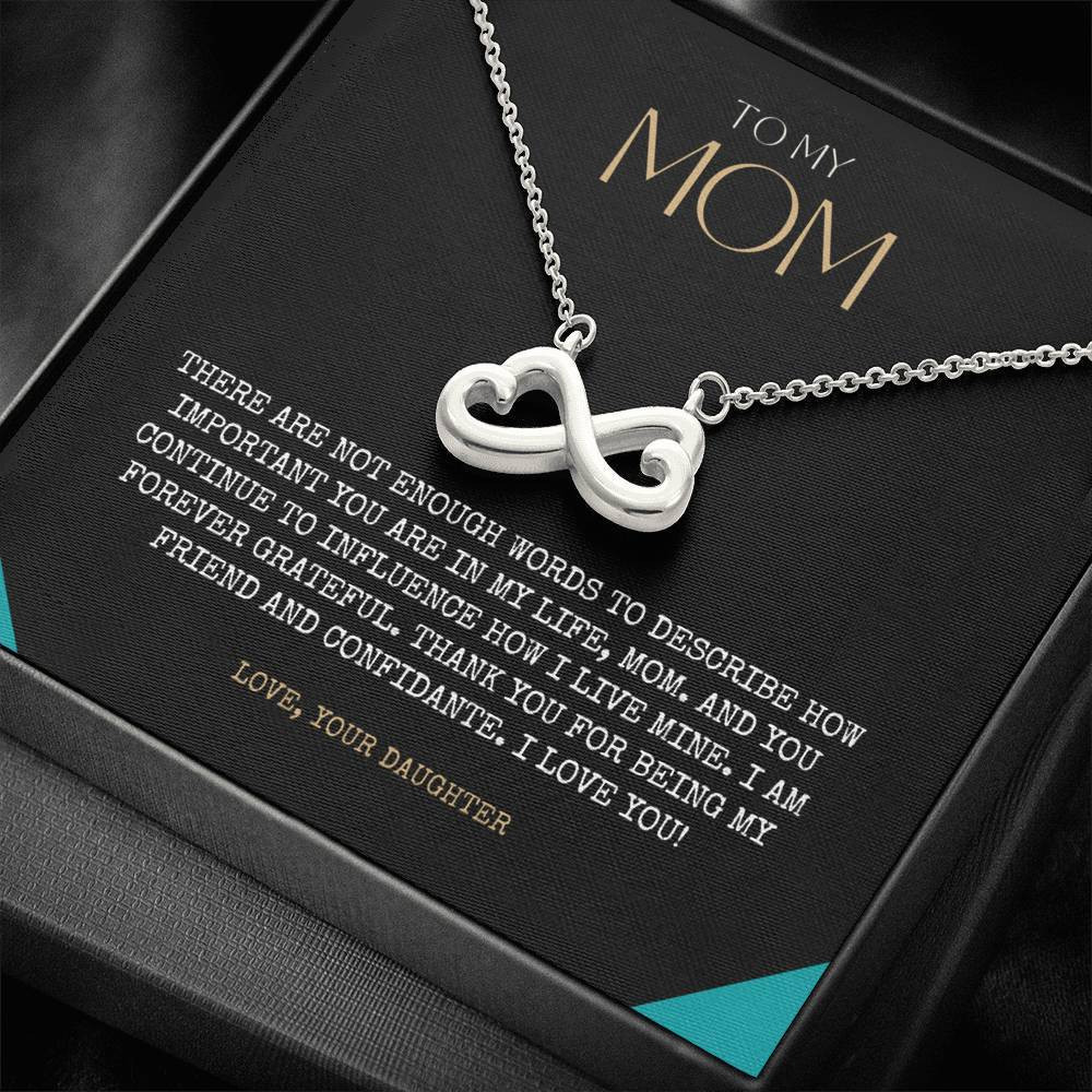 Infinity Heart Necklace Daughter Gift For Mom I Am Forever Grateful