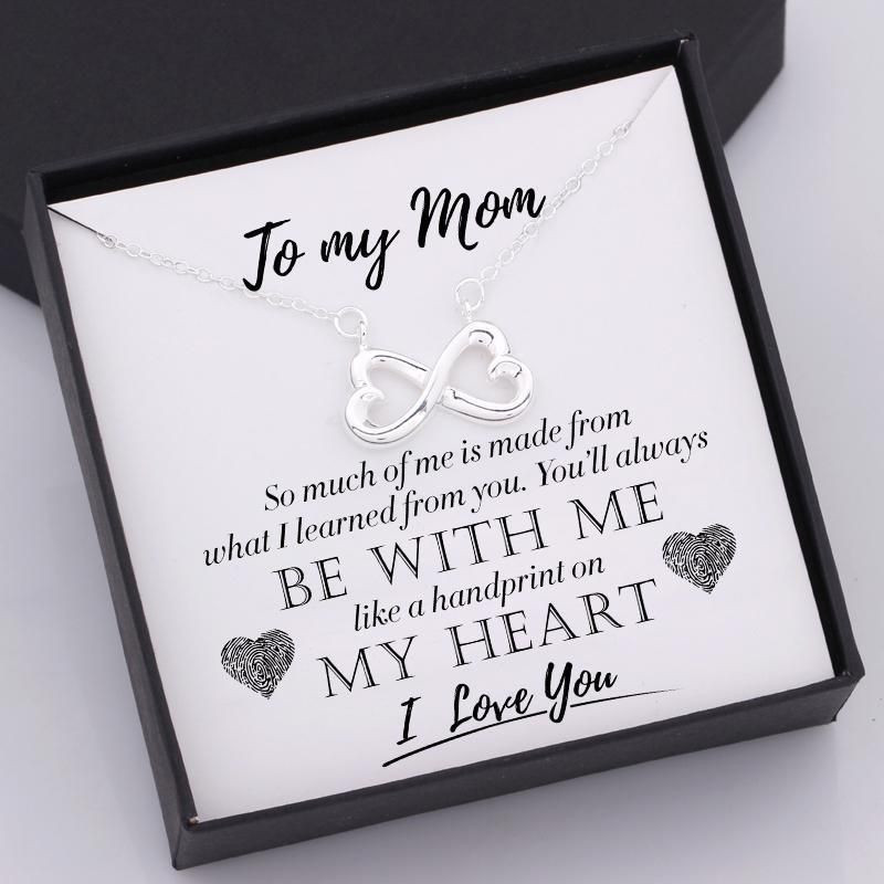 Infinity Heart Necklace Gift For Mom – I Learned From Youa