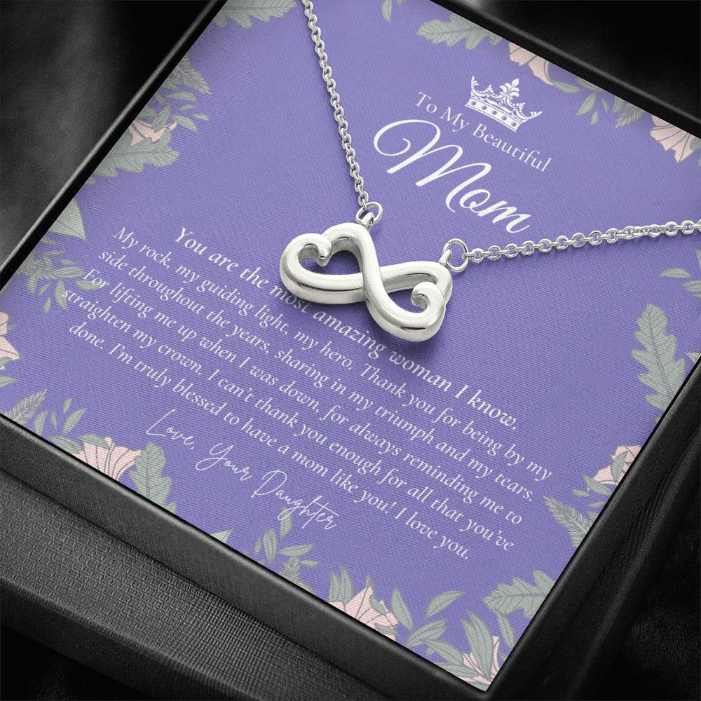 Infinity Heart Necklace Gift For Mom Beautiful Mom I Cannot Thank You Enough For All