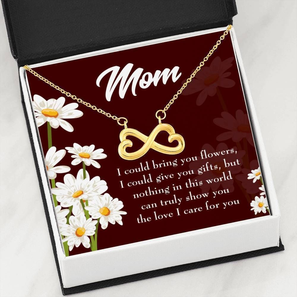 Infinity Heart Necklace Gift For Mom Flowers And Work