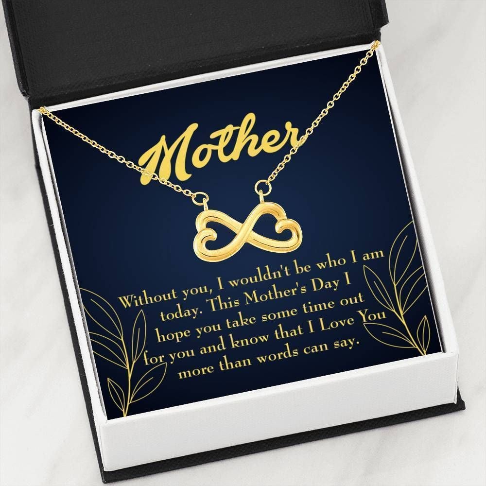 Infinity Heart Necklace Gift For Mom I Truly Think