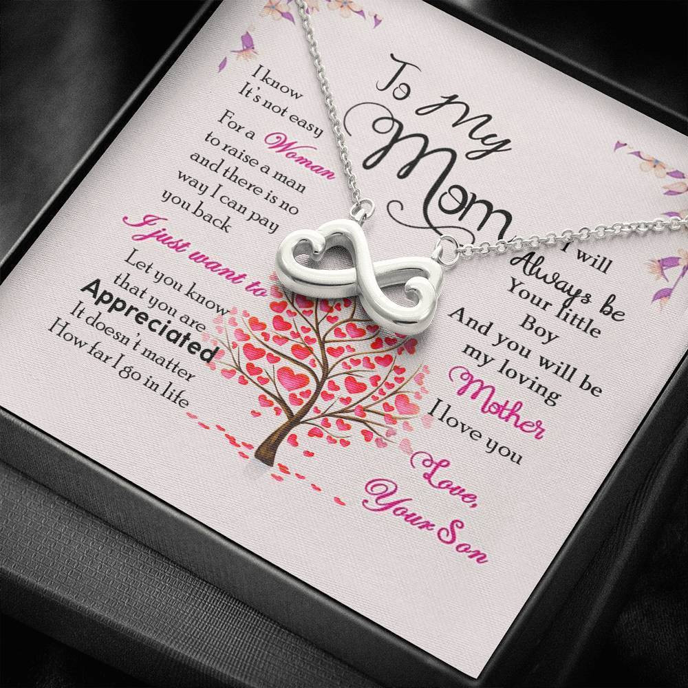 Infinity Heart Necklace Gift For Mom Let You Know That You Are Appreciated