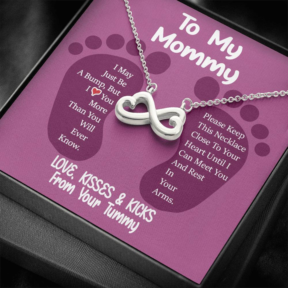 Infinity Heart Necklace Gift For Mom Love You More Than You Know
