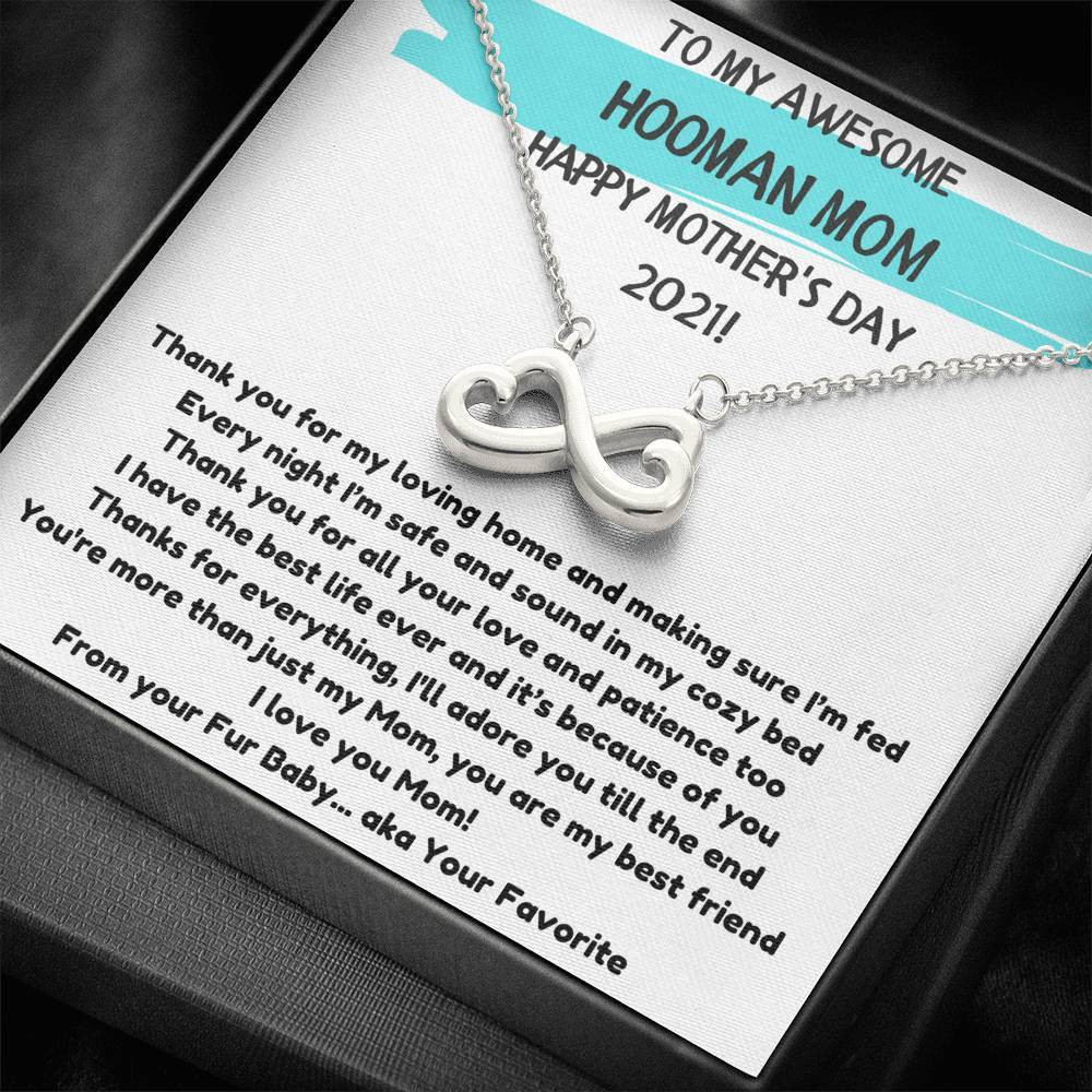 Infinity Heart Necklace Gift For Mom Mooman Mom Thank You For My Loving Home