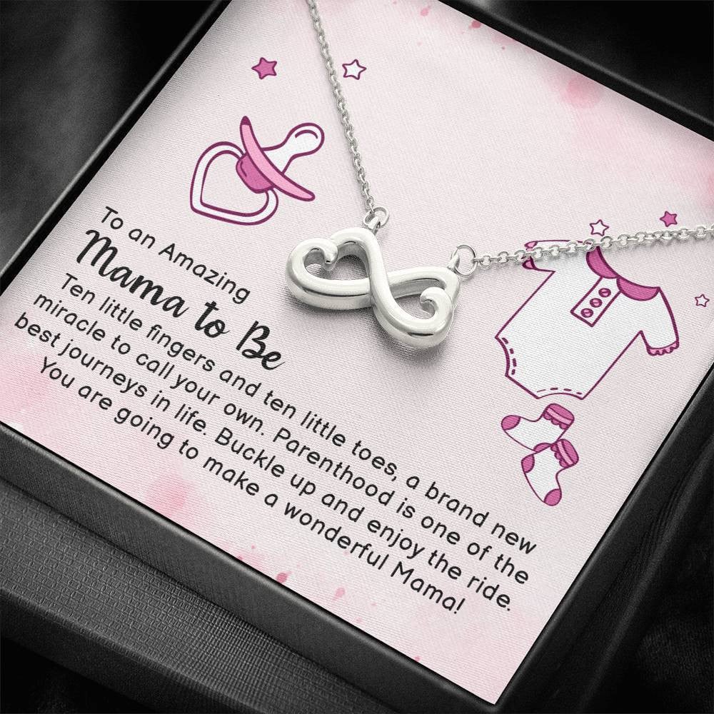Infinity Heart Necklace Gift For Mom New Mom Enjoy The Ride
