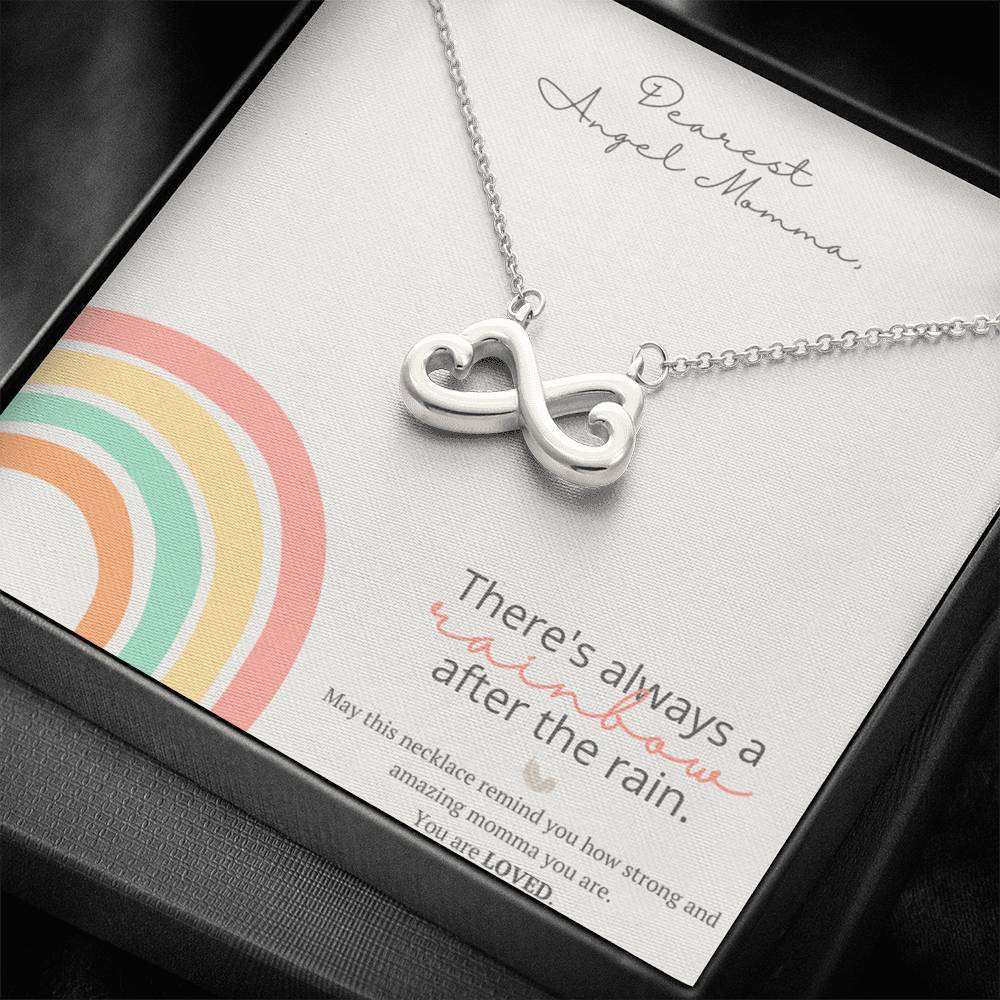 Infinity Heart Necklace Gift For Mom Of An Angel There’s Always A Rainbow After The Rain