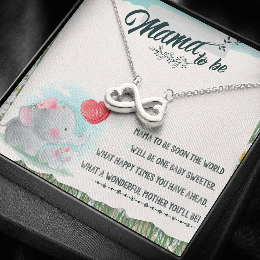 Infinity Heart Necklace Gift For Mom To Be What A Wonderful Mother You Will Be