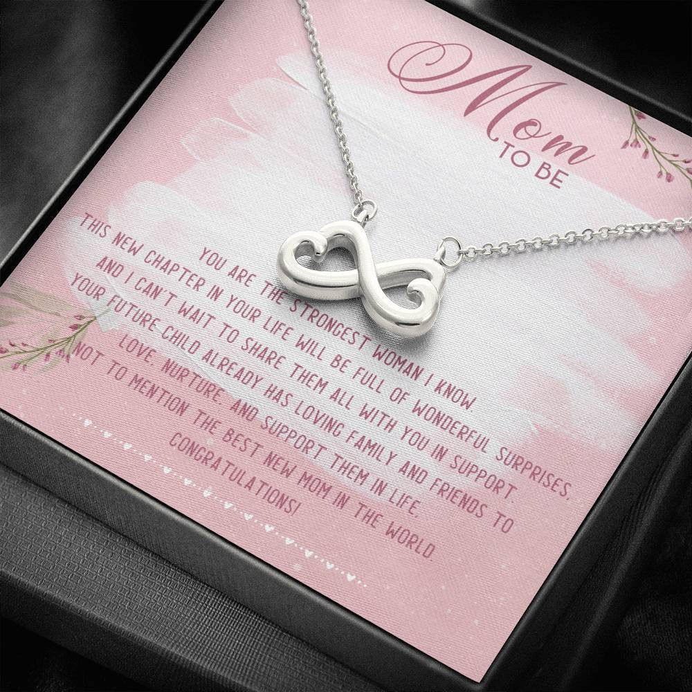 Infinity Heart Necklace Gift For Mom To Be You Are The Strongest Woman I Know