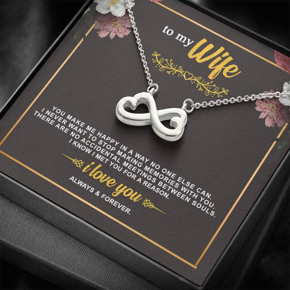 Infinity Heart Necklace Gift For Mom You Make Me Happy