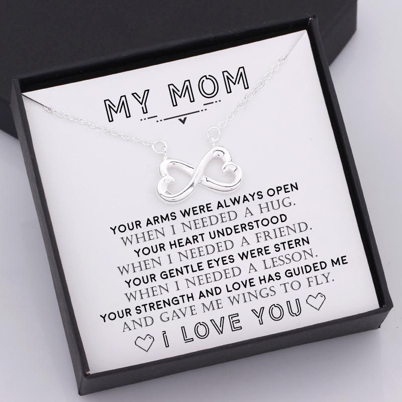 Infinity Heart Necklace Gift For Mom Your Arms Were Always Open