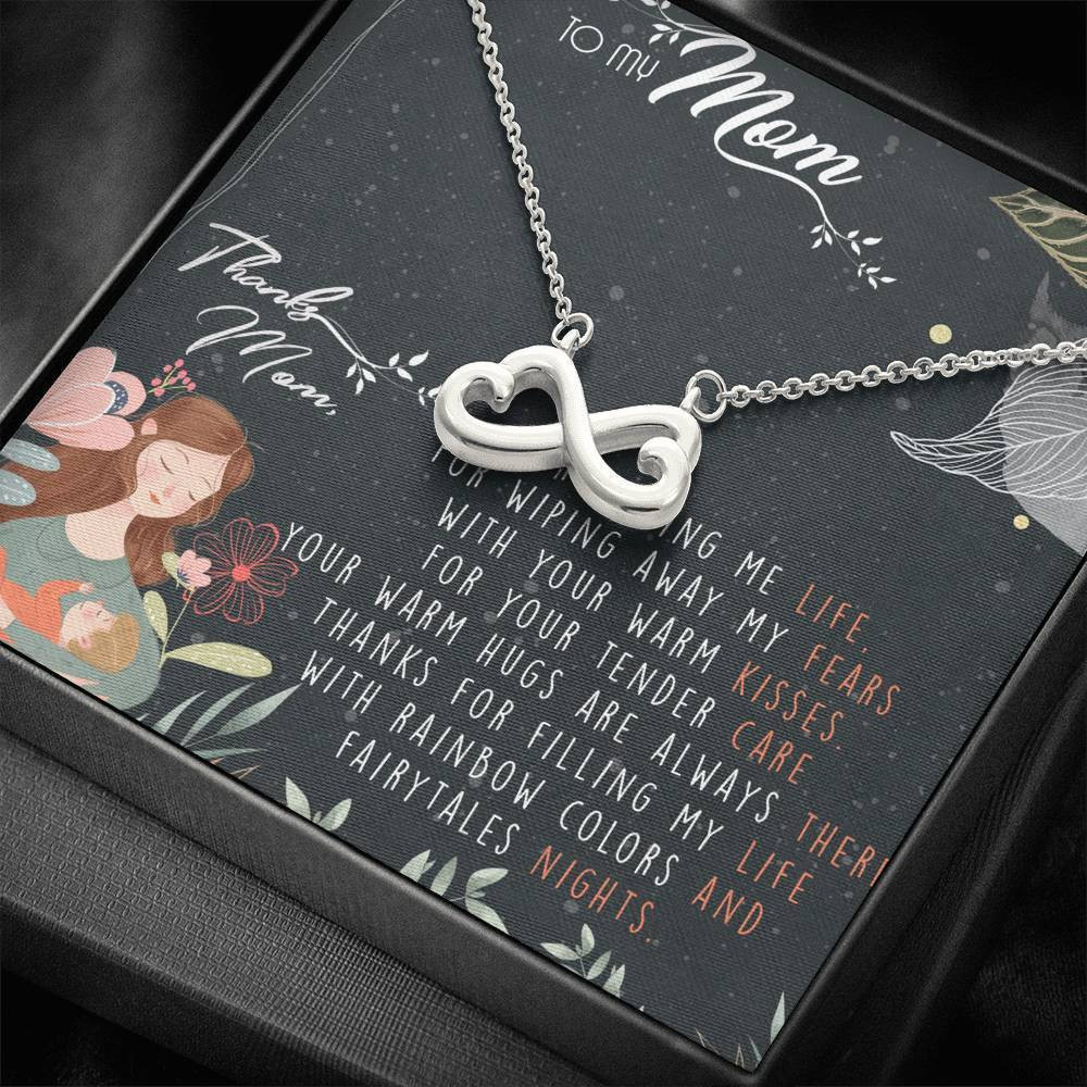 Infinity Heart Necklace Gift For Mom Your Warm Hugs Are Always There