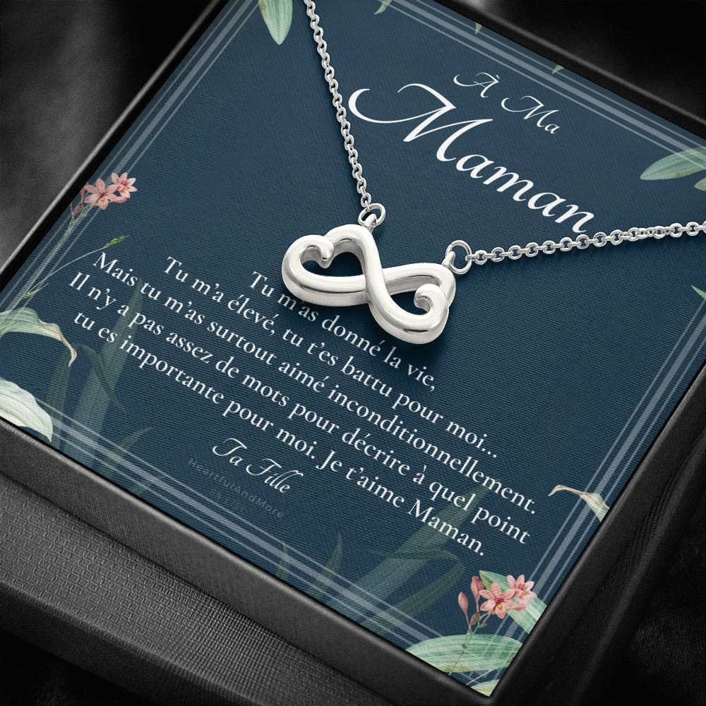 Infinity Heart Necklace Gift For Momn Tu Mas Donne La Vje