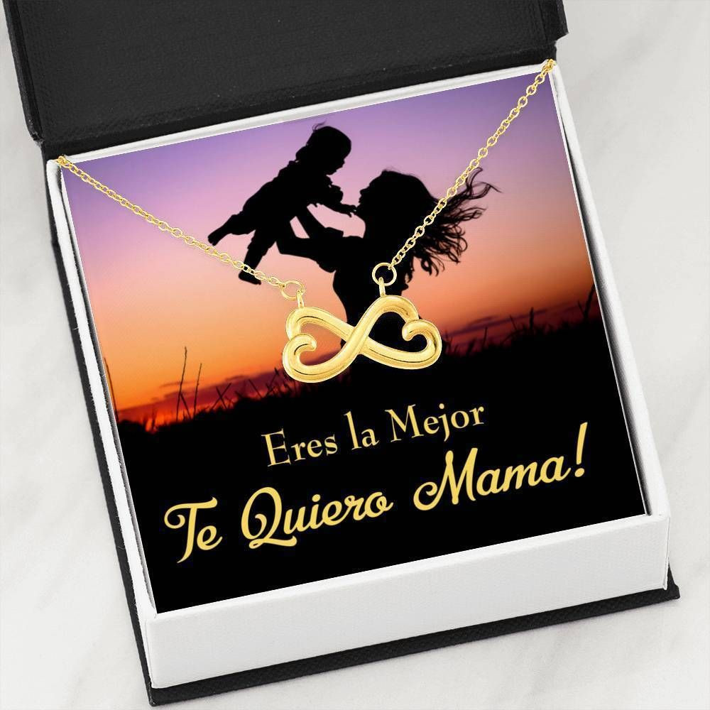 Infinity Heart Necklace Gift For Mother You’re The Best Spanish Mom