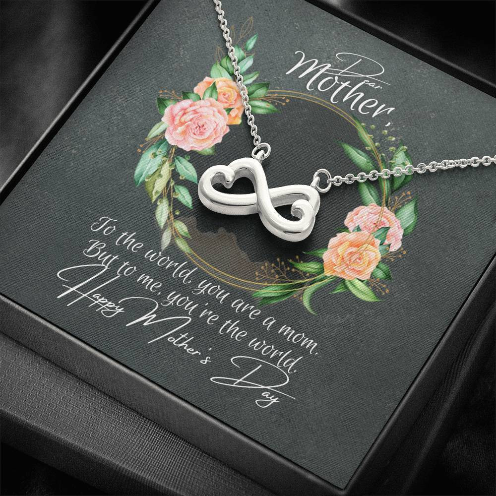 Infinity Heart Necklace Husband Gift For Mother To Me You’re The World