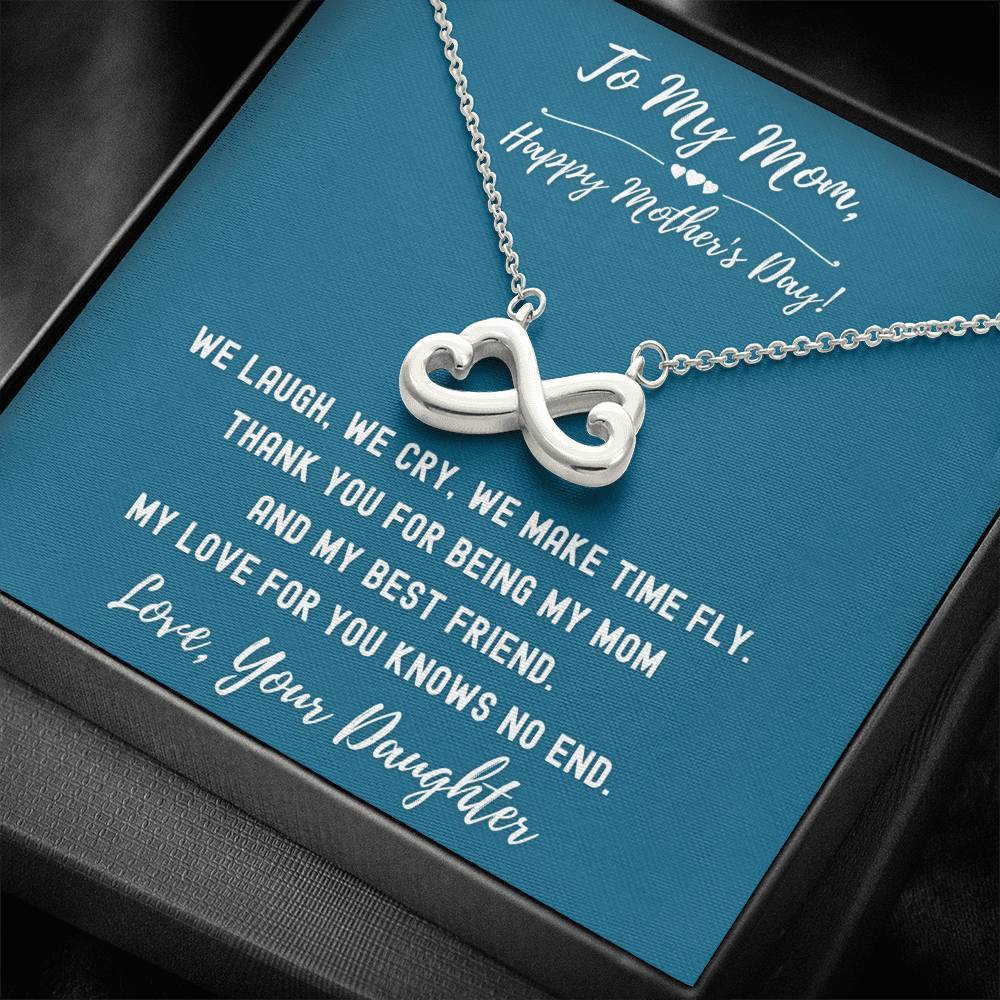 Infinity Heart Necklace Mother’s Day Gift For Mom My Best Friend
