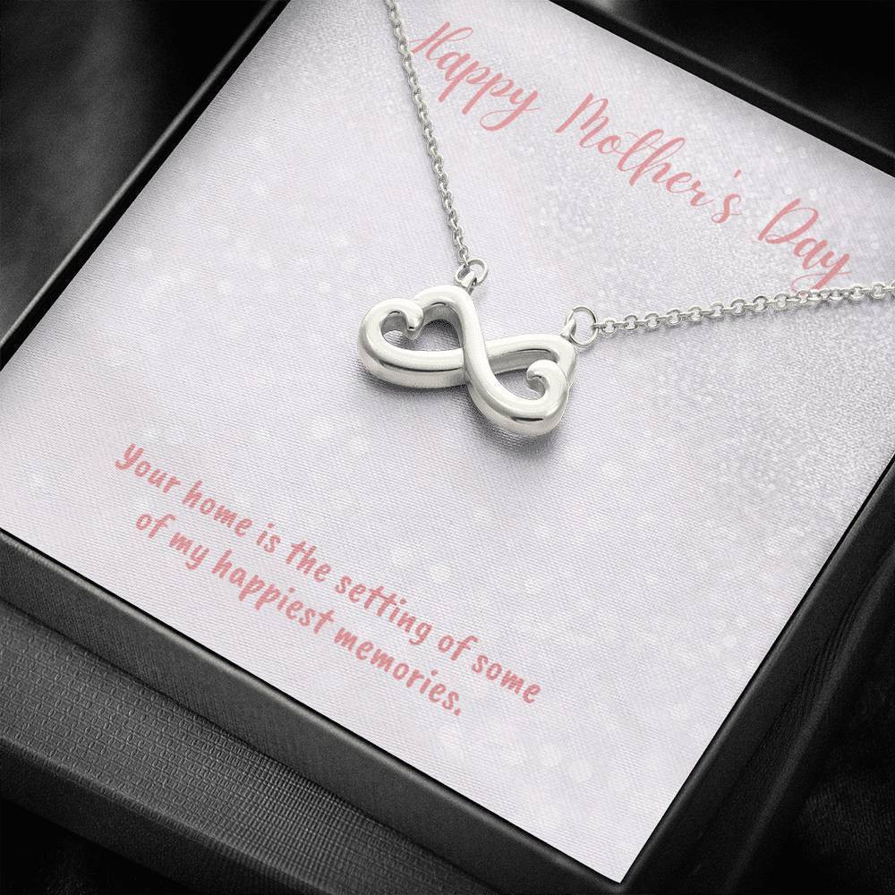 Infinity Heart Necklace Mother’s Day Gift Some Of My Happiest Memories Gift For Mom