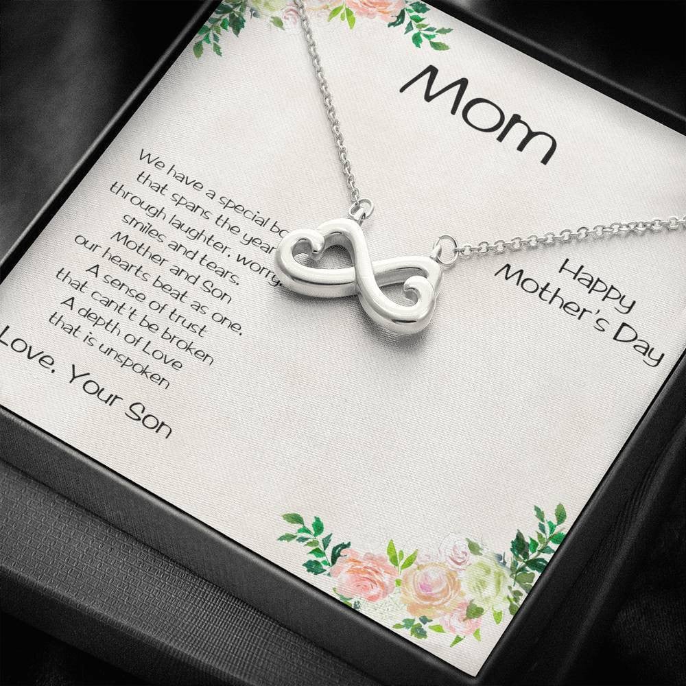 Infinity Heart Necklace Son Gift For Mom Love You So Much