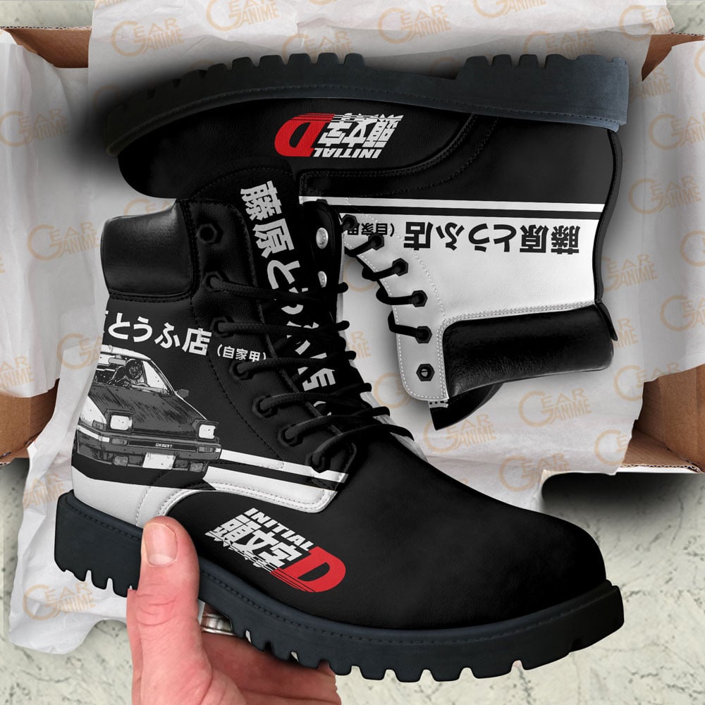 Initial D Fujiwara Tofu Boots Anime Custom Shoes