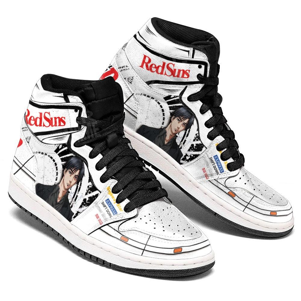 Initial D Ryosuke Takahashi JD1s Sneakers Anime Shoes, Air Jordan Hightop