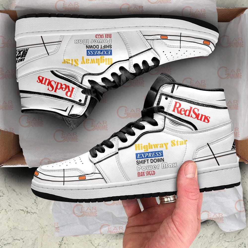 Initial D Savanna RX-7 FC3S JD1s Sneakers Anime Shoes, Air Jordan Hightop
