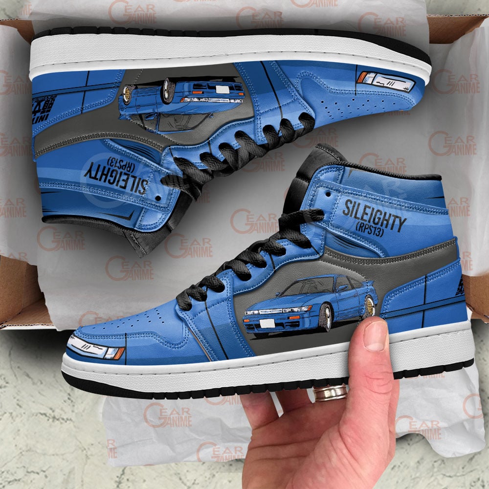 Initial D SilEighty Car JD1s Sneakers Anime Shoes, Air Jordan Hightop