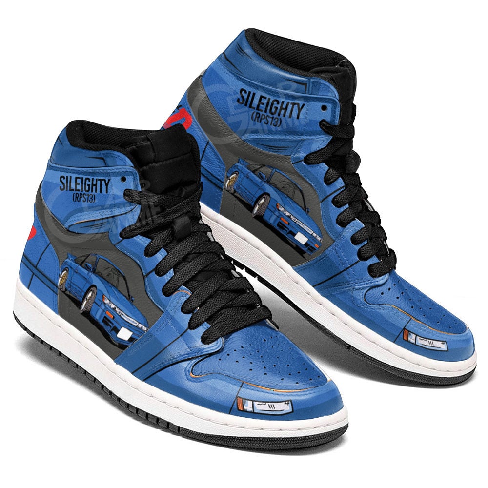 Initial D SilEighty Car JD1s Sneakers Anime Shoes, Air Jordan Hightop