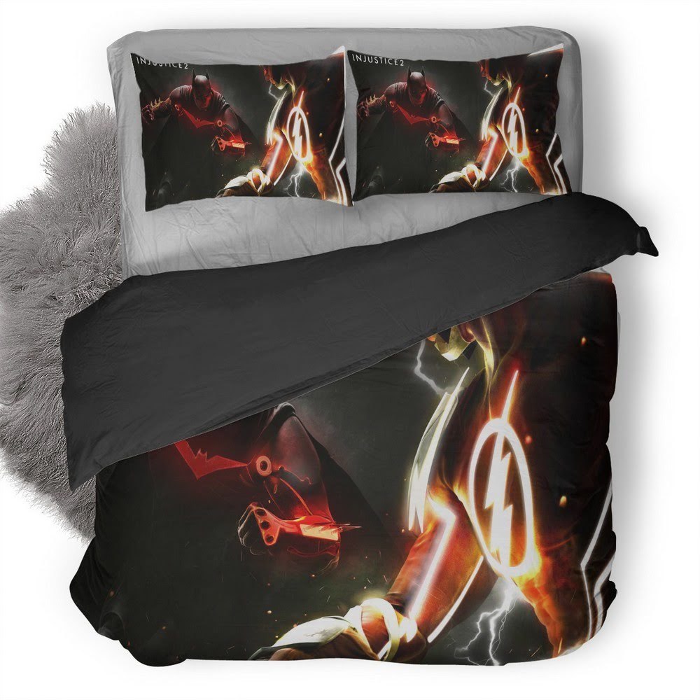 Injustice Batman Vs Flash 3D Customized Duvet Cover Bedding Set