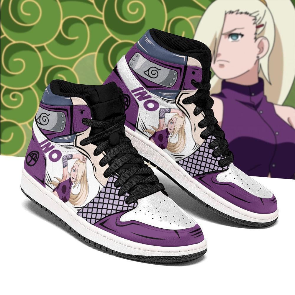 Ino Yamanaka Shoes Symbol Costume Boots Anime JD1s Sneakers, Air Jordan Hightop