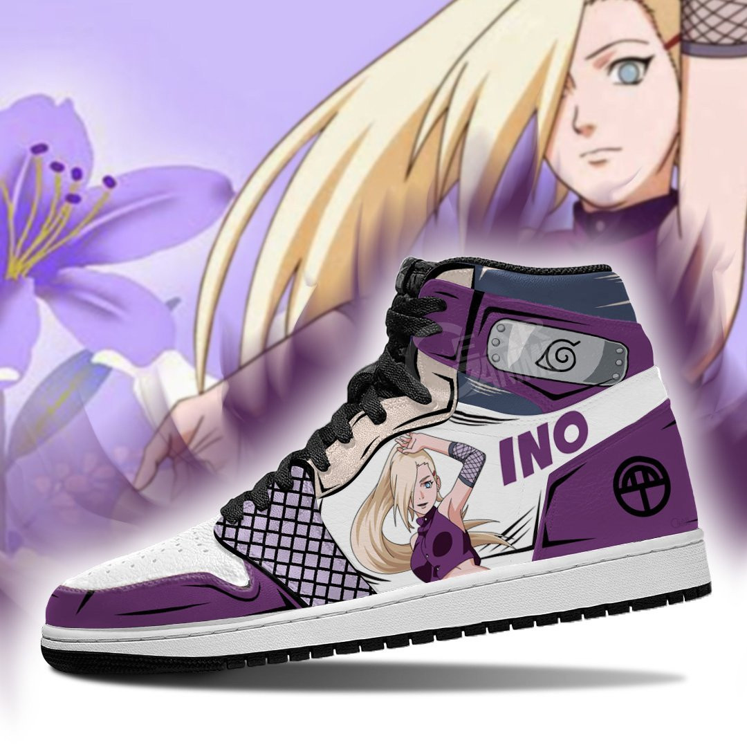 Ino Yamanaka Shoes Symbol Costume Boots Anime JD1s Sneakers, Air Jordan Hightop