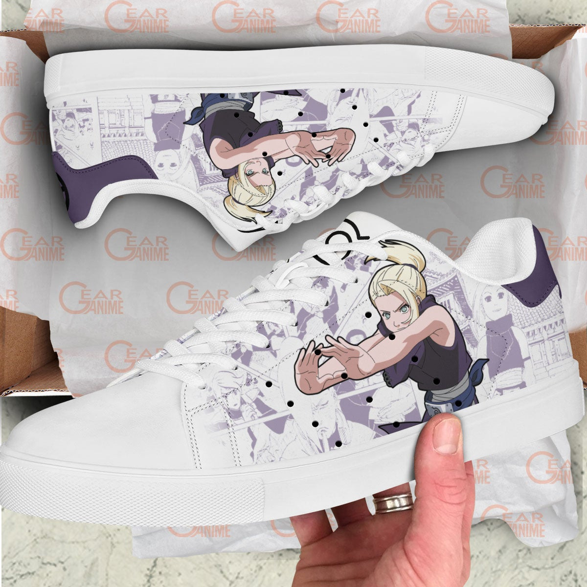 Ino Yamanaka Skate Sneakers Custom NRT Anime Shoes