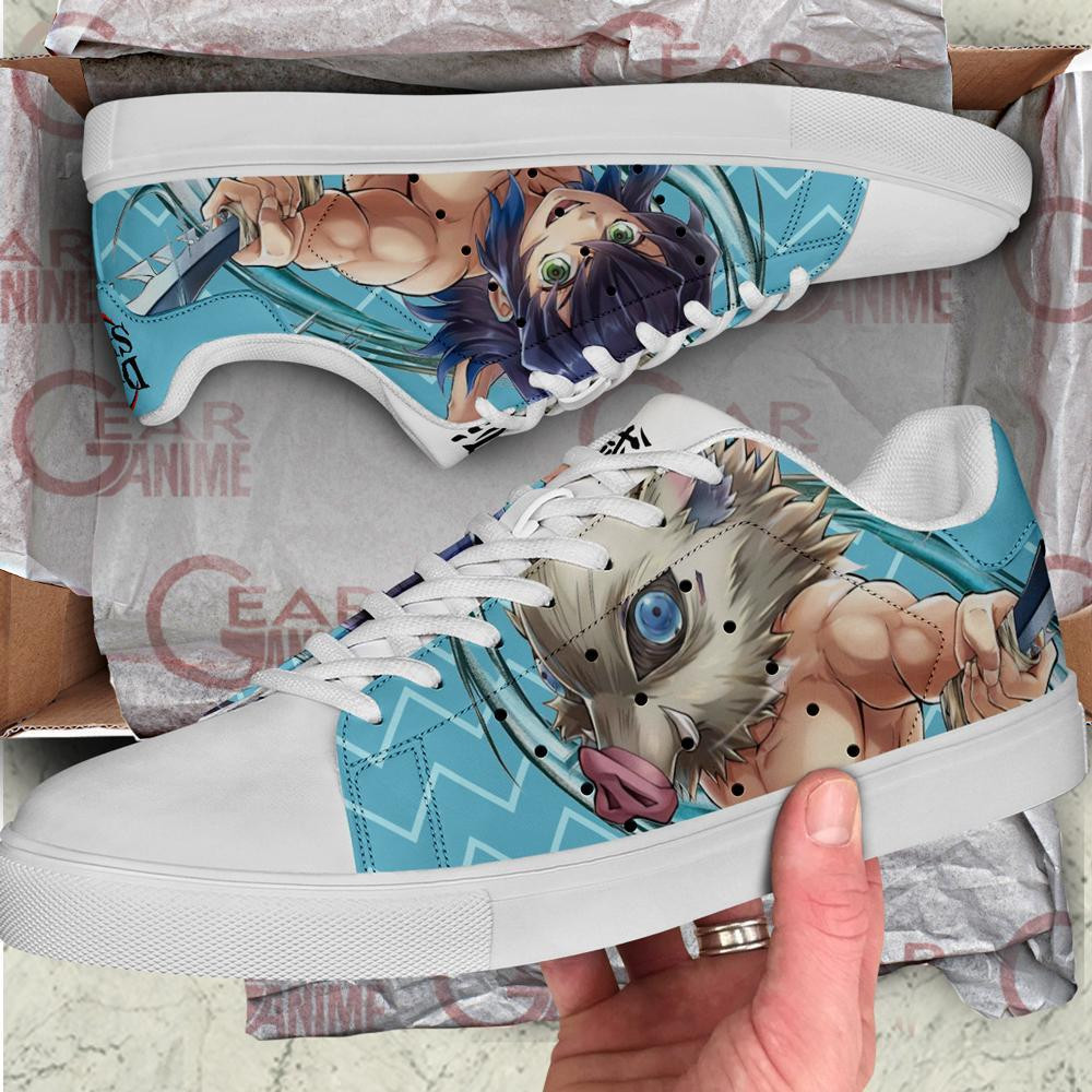 Inosuke Hashibira Skate Shoes Demon Slayer Anime Custom Shoes