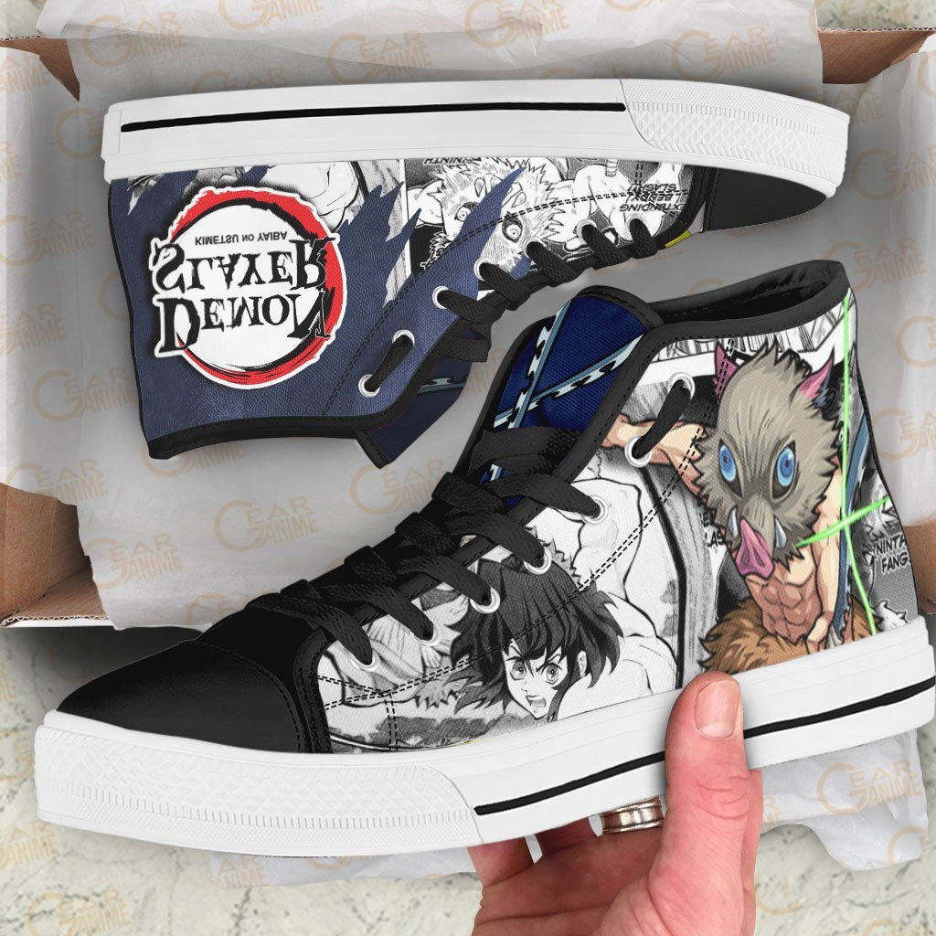 Inosuke High Top Shoes Custom Anime Demon Slayer Sneakers
