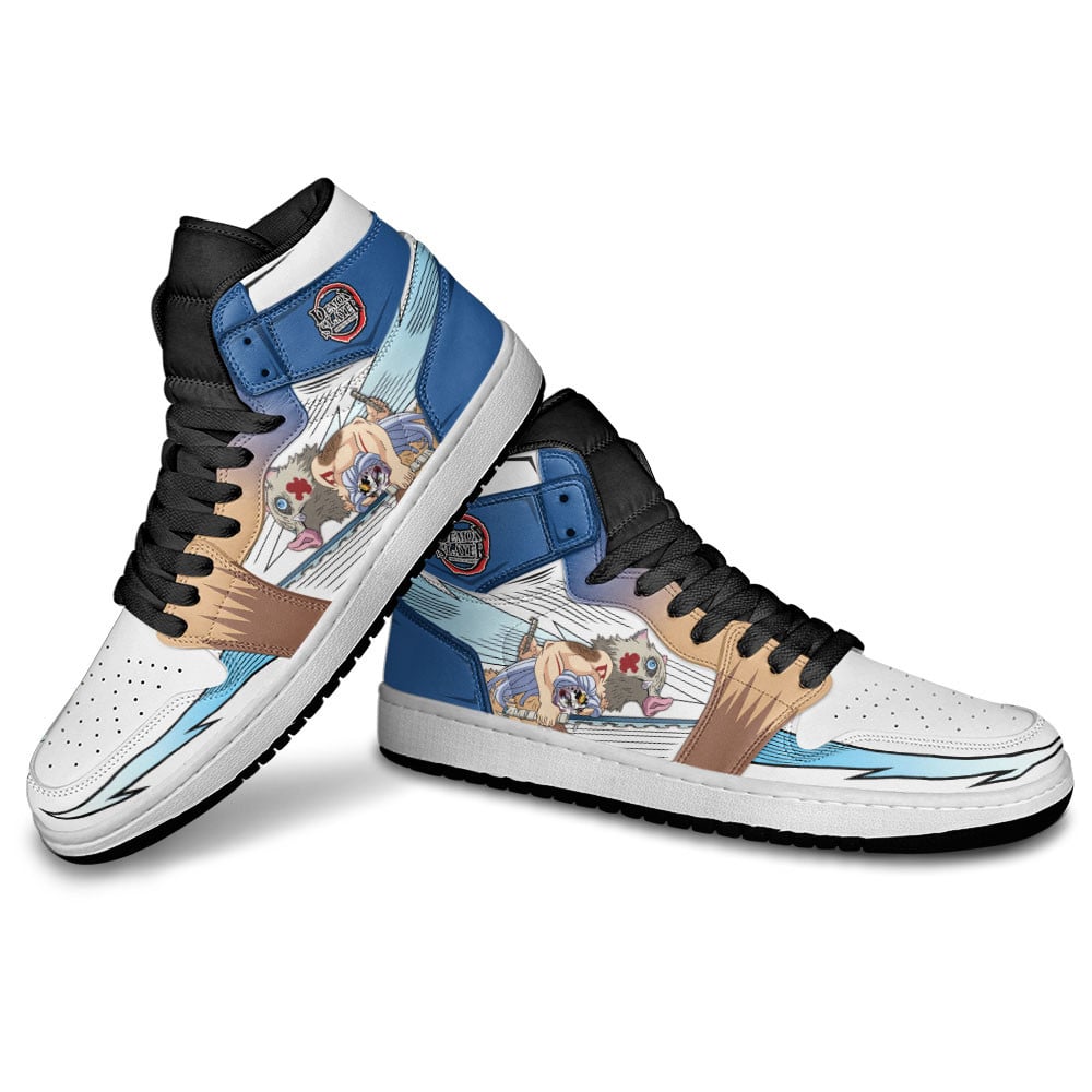 Inosuke JD1s Sneakers Beast Breathing Demon Slayer Anime Shoes, Air Jordan Hightop