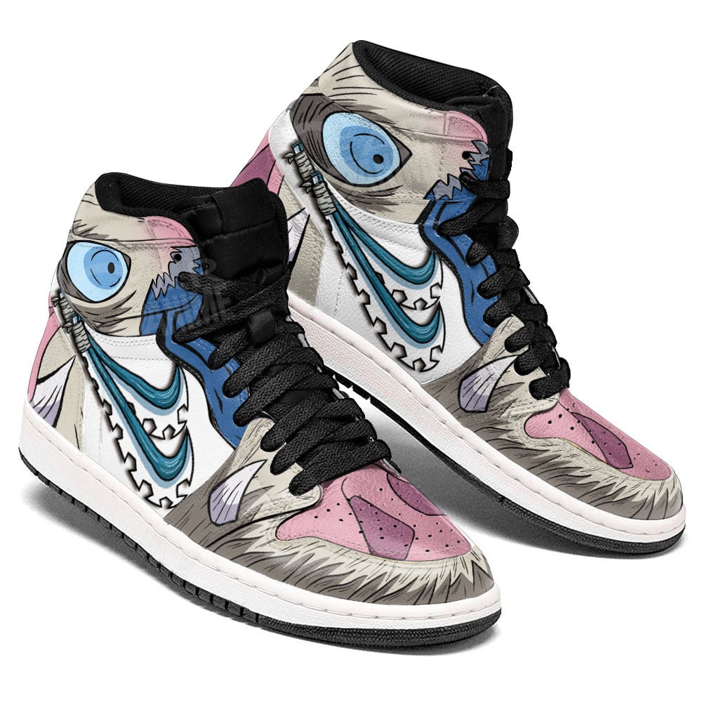 Inosuke JD1s Sneakers Demon Slayer Anime Shoes, Air Jordan Hightop