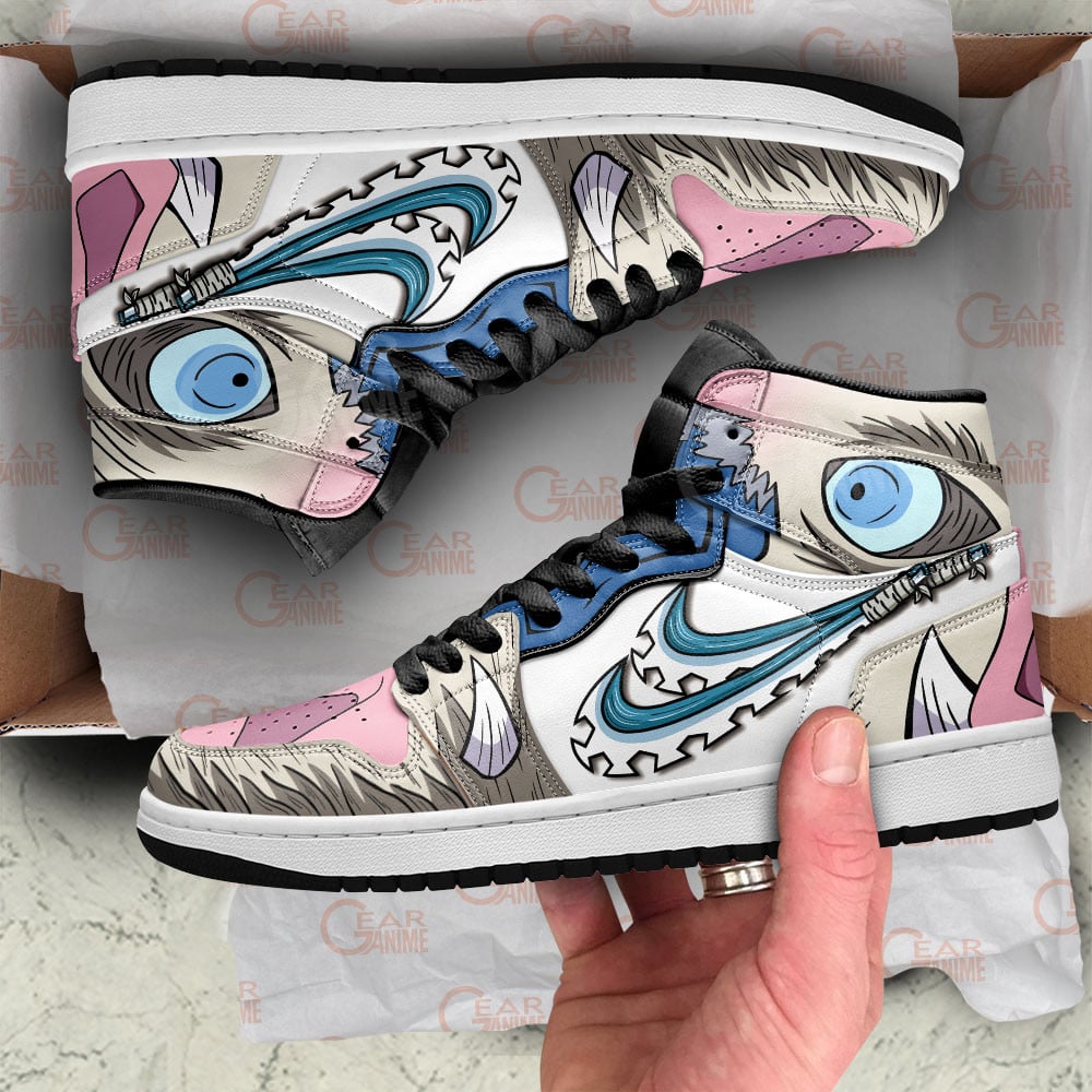 Inosuke JD1s Sneakers Demon Slayer Anime Shoes, Air Jordan Hightop