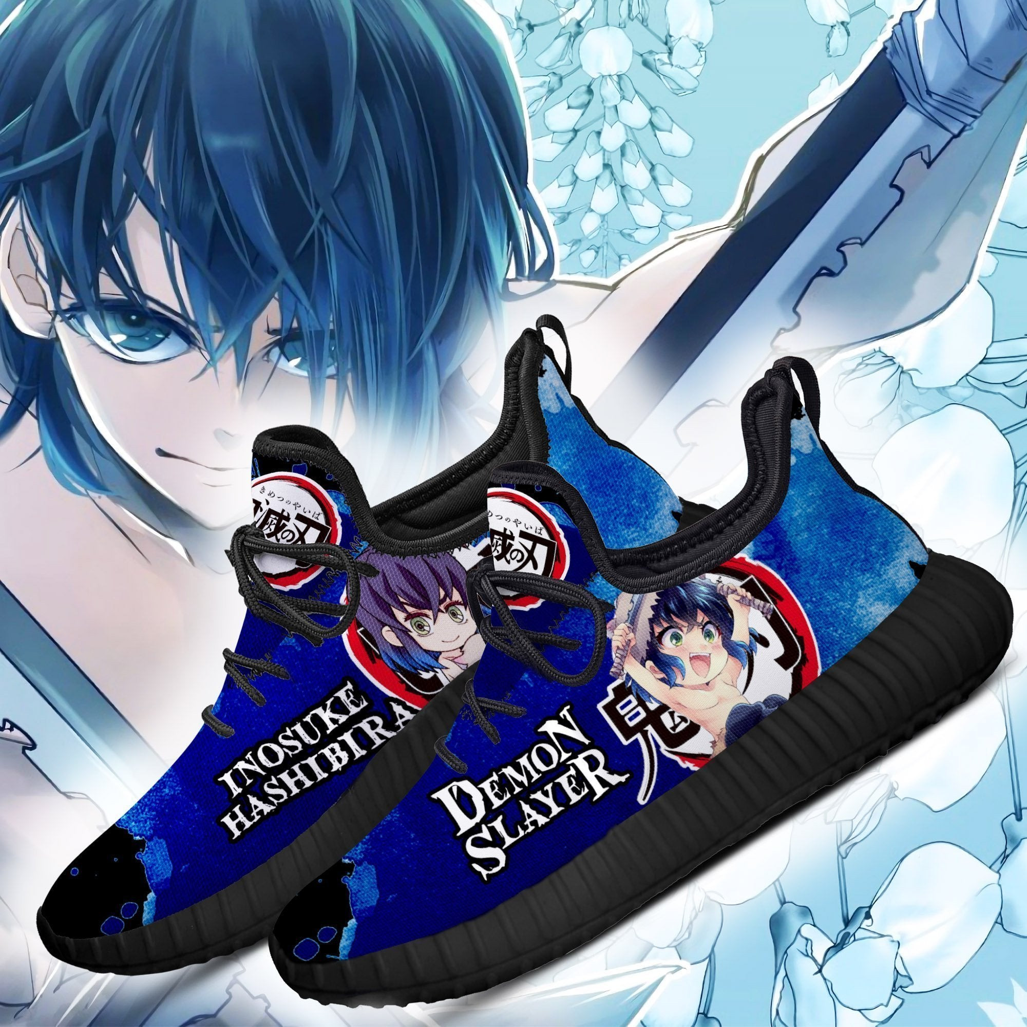 Inosuke Reze Shoes Demon Slayer Anime Sneakers Fan Gift Idea