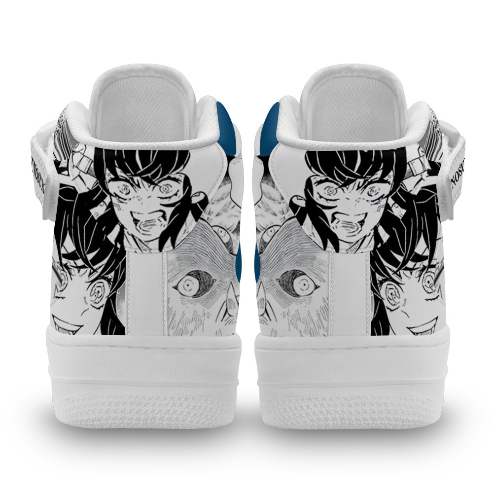 Inosuke Sneakers Air Mid Custom Demon Slayer Anime Shoes Mix Manga