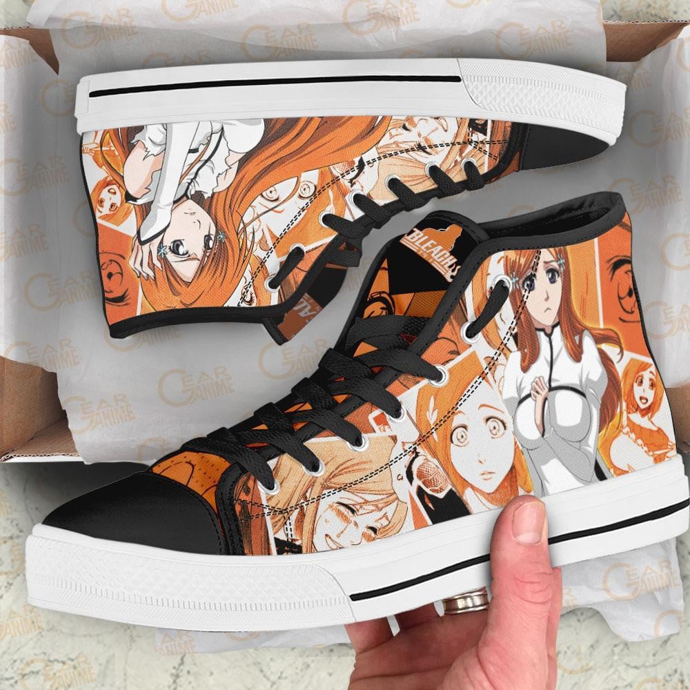 Inoue Orihime High Top Shoes Custom Bleach Anime Sneakers