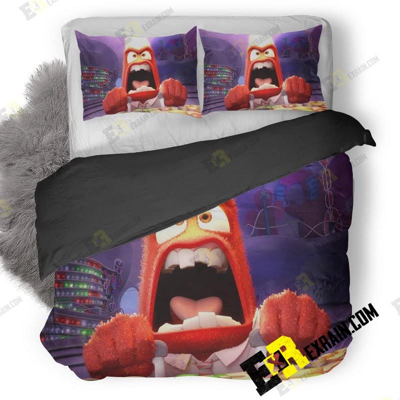 Inside Out Anger 3D Customized Duvet Cover Bedding Set