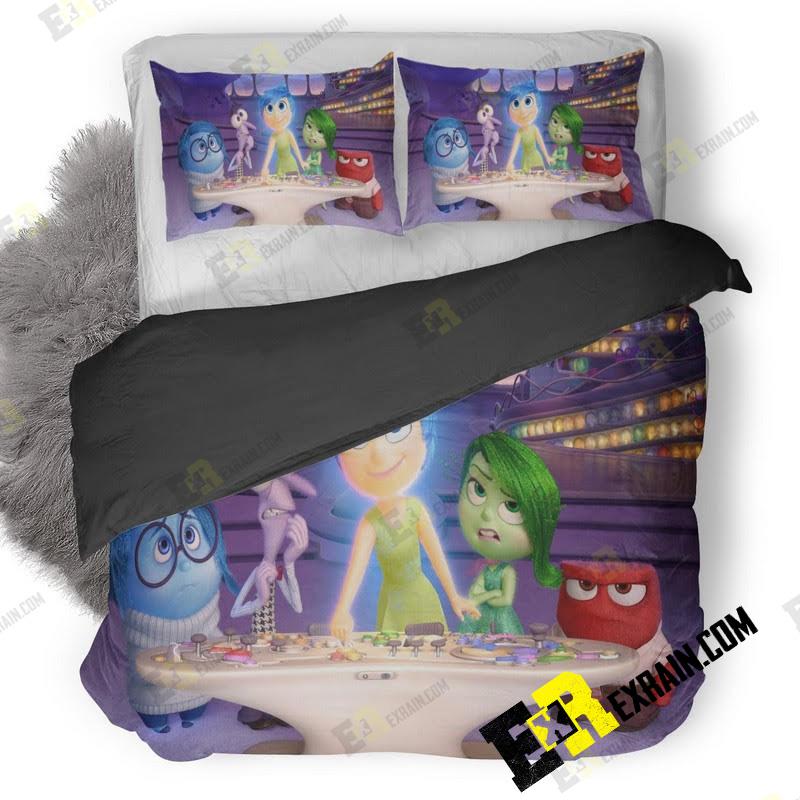 Inside Out Anger Disgust Joy Fear Sadness 3D Customized Duvet Cover Bedding Set