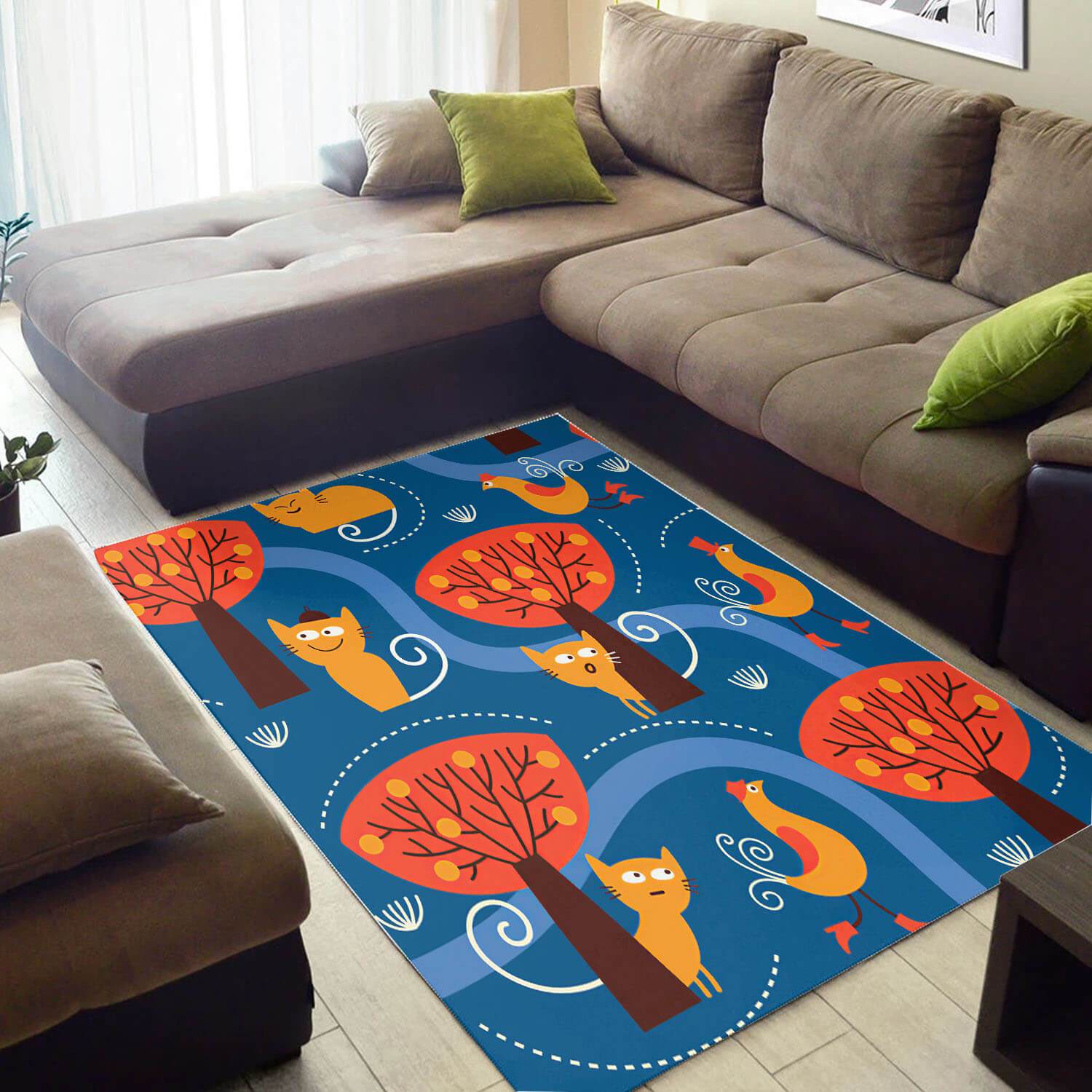 Inspired African American Adorable Black Art South Animals Style Area Themed Home Rectangle Rug