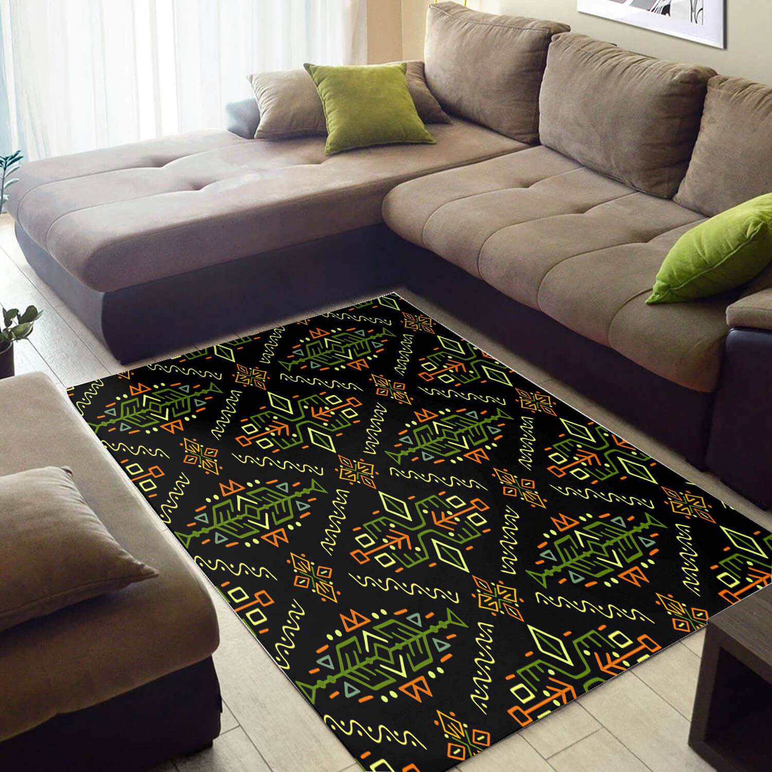 Inspired African American Adorable Ethnic Seamless Pattern Large Carpet Home Rectangle Rug