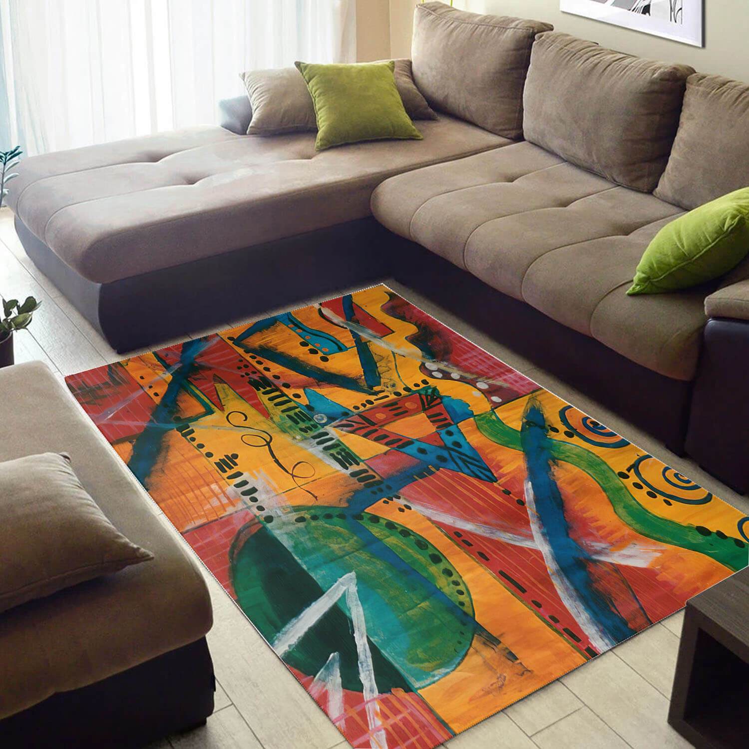 Inspired African American Cute Afro Lady Carpet Living Room Rectangle Rug
