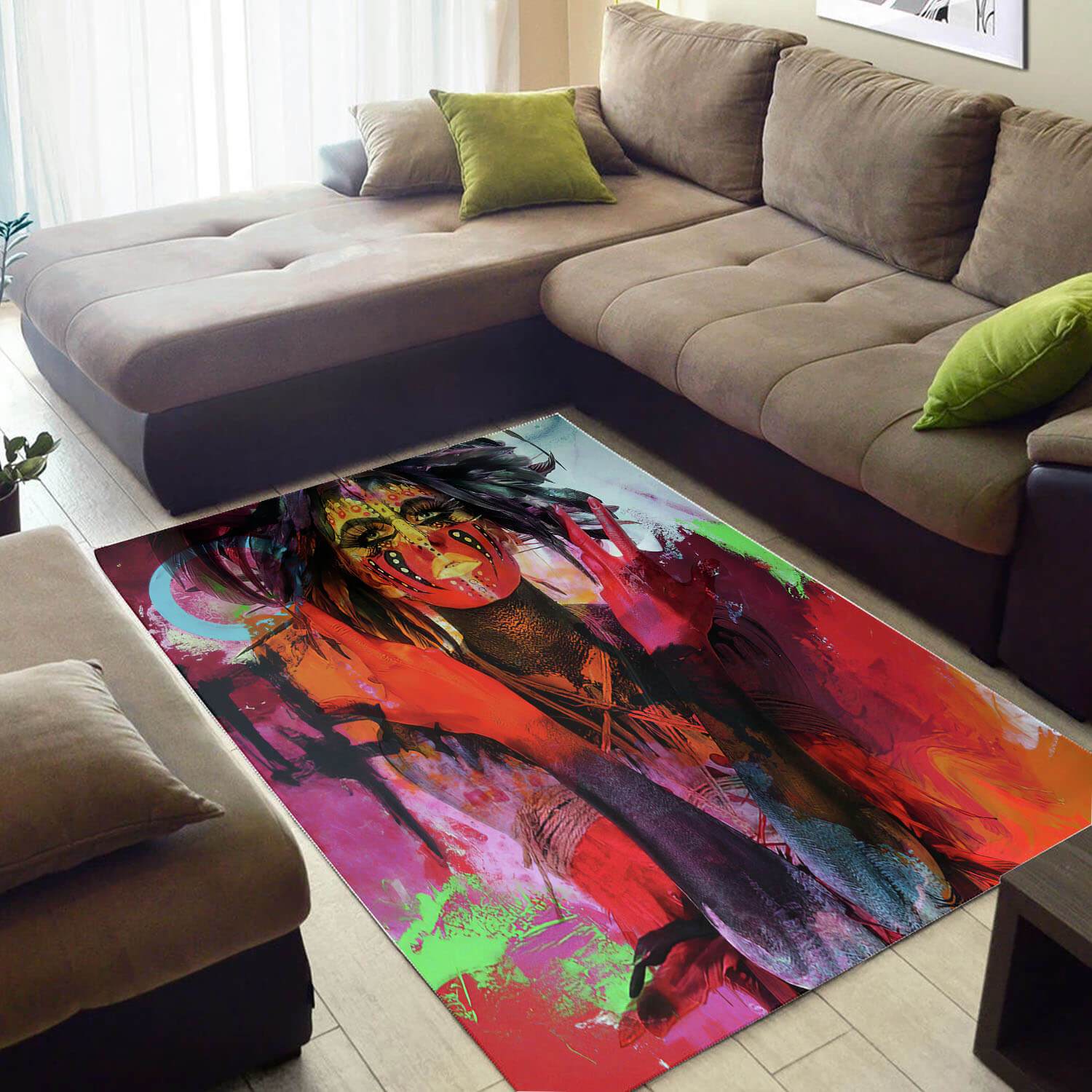 Inspired African American Cute Art Melanin Woman Large Carpet Themed Home Rectangle Rug