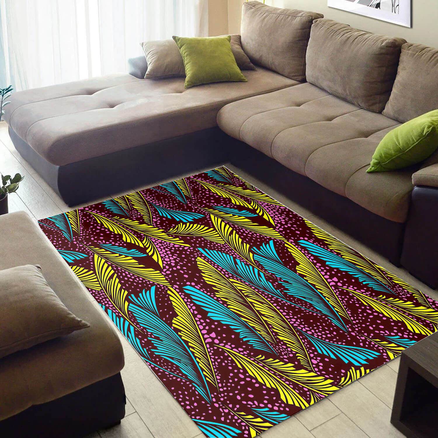 Inspired African American Nice Afrocentric Ethnic Seamless Pattern Themed Home Rectangle Rug