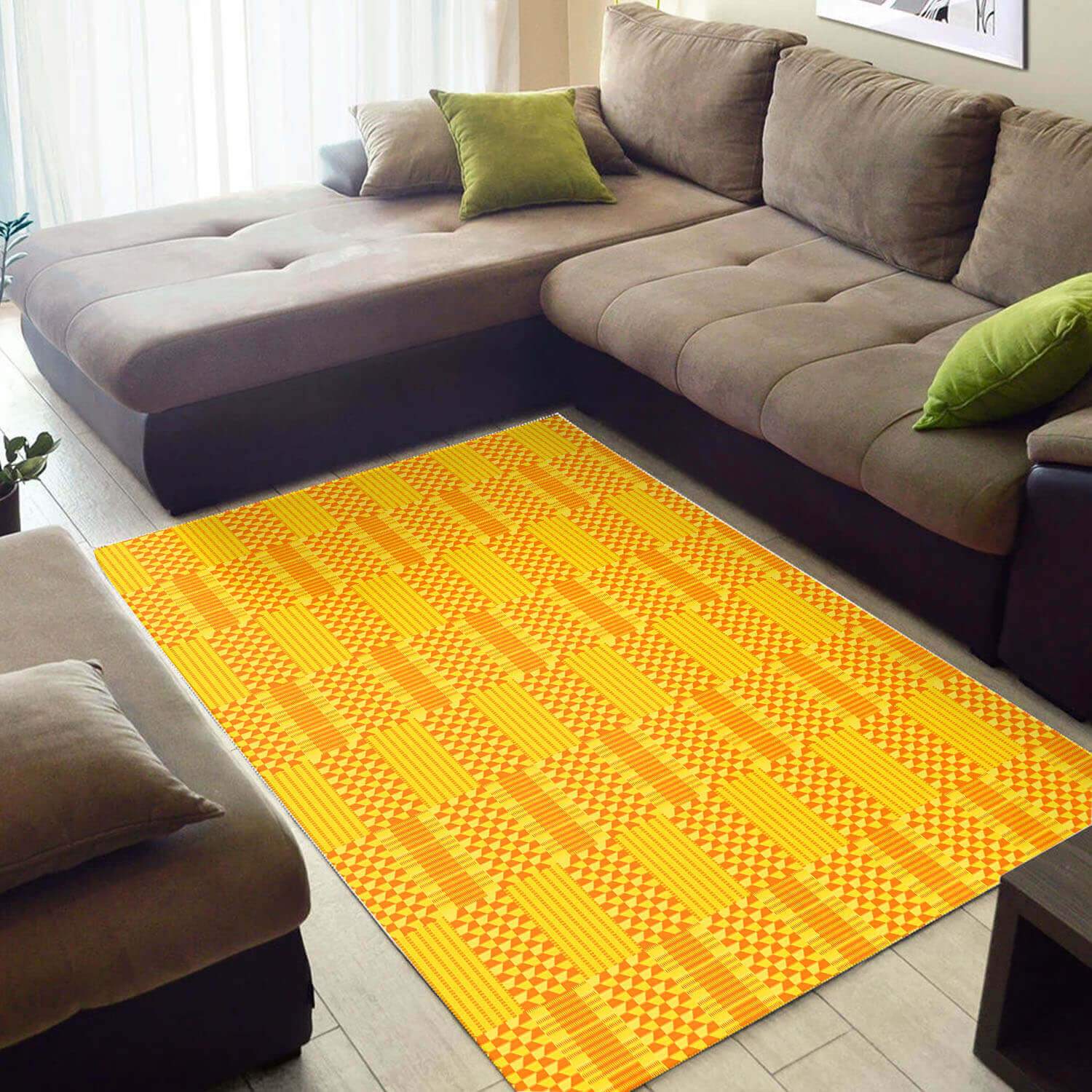 Inspired African American Retro Afrocentric Art Themed Carpet Style Rectangle Rug