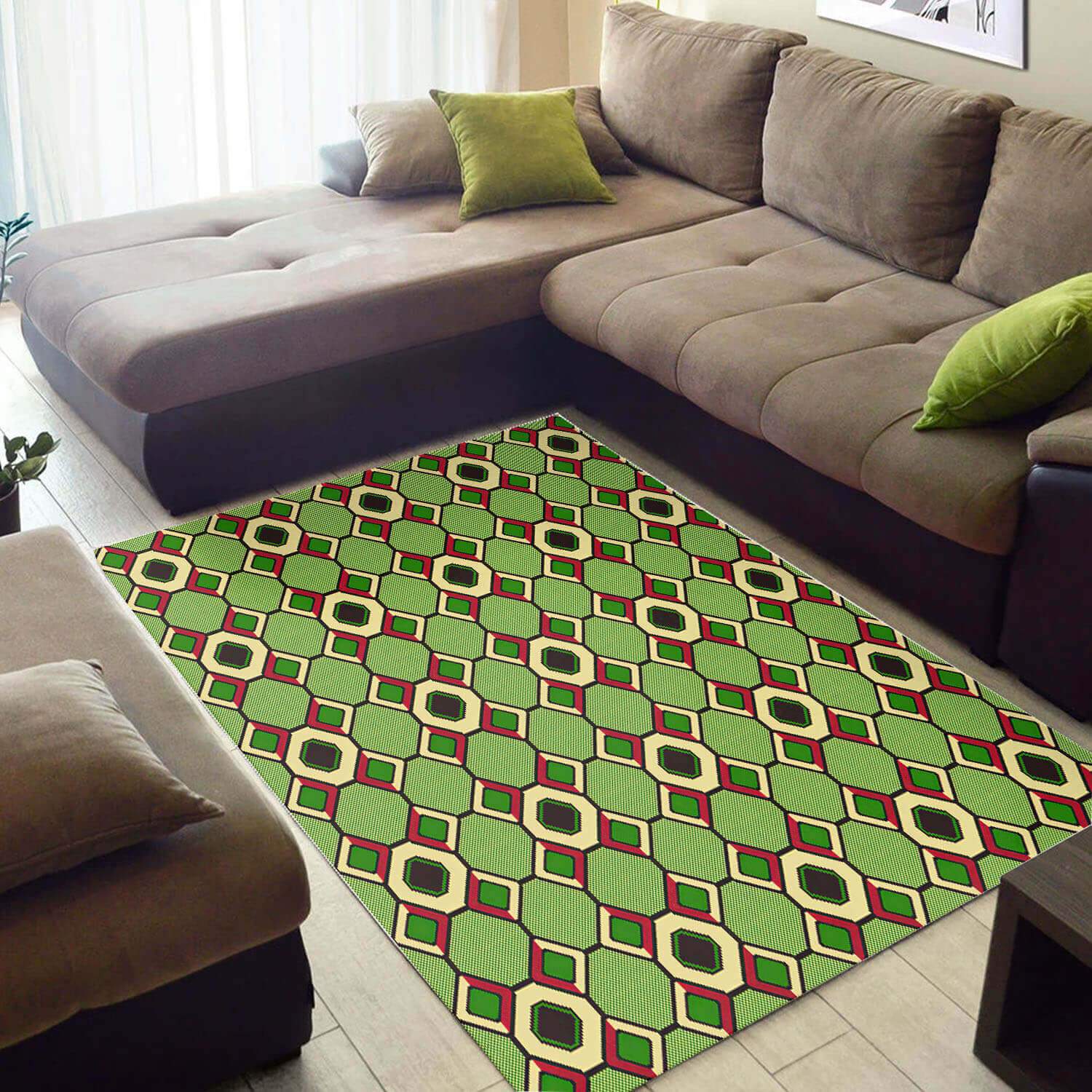 Inspired African American Trendy Black History Month Seamless Pattern Large Themed Home Rectangle Rug