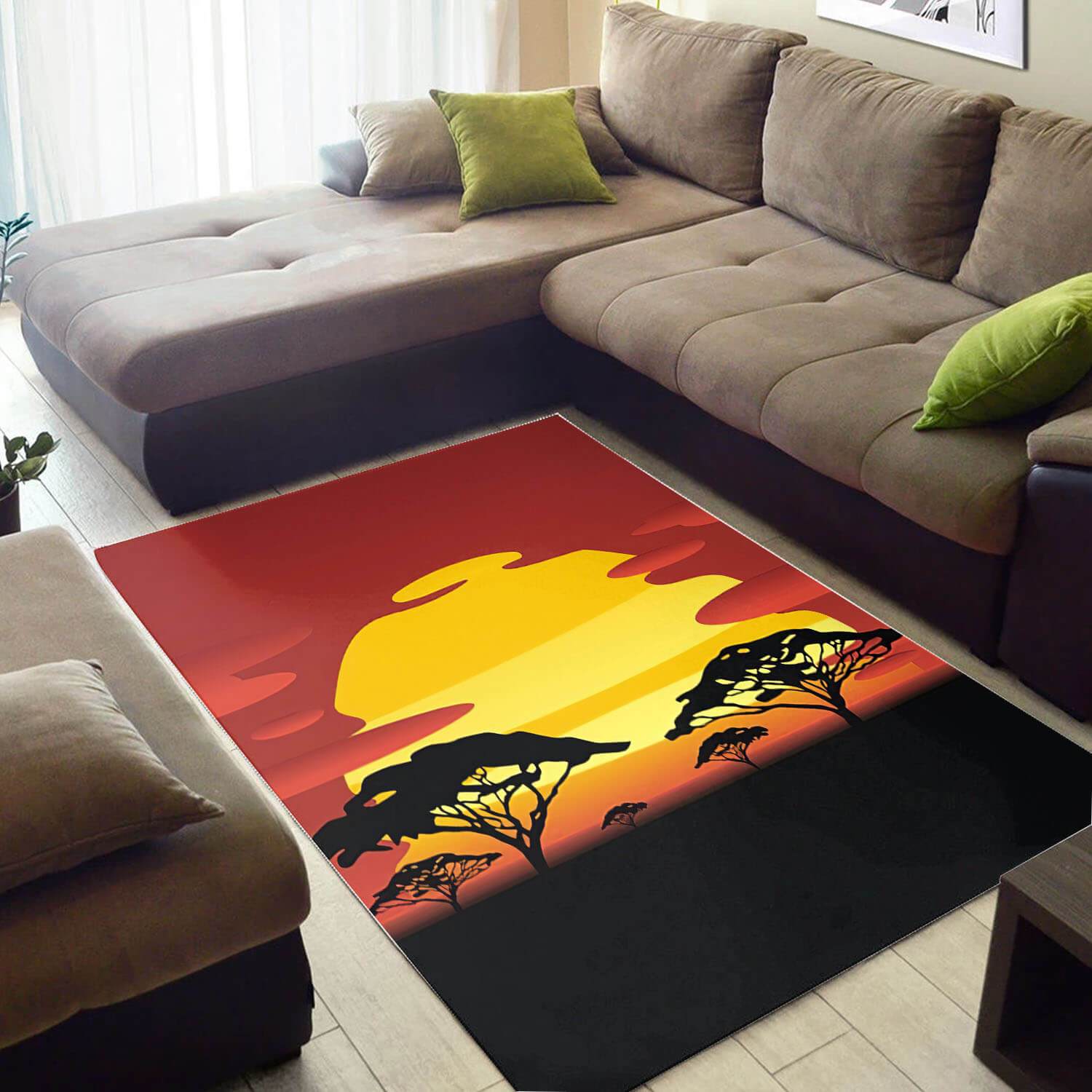 Inspired African American Vintage Black Art Afrocentric Pattern Themed Carpet Home Rectangle Rug